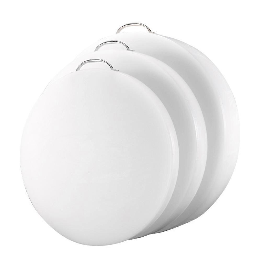 Chopping Board Plastic Cutting Board for Kitchen 3Pcs Round with Handle