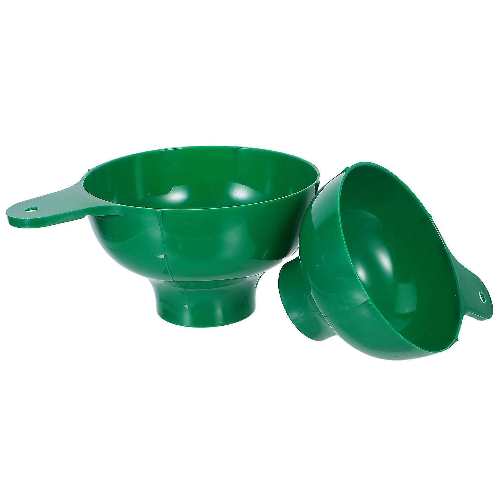 Plastic Wide Mouth Canning Funnel for Kitchen Tools Green Pp Material Suitable for Home Use 2Pcs