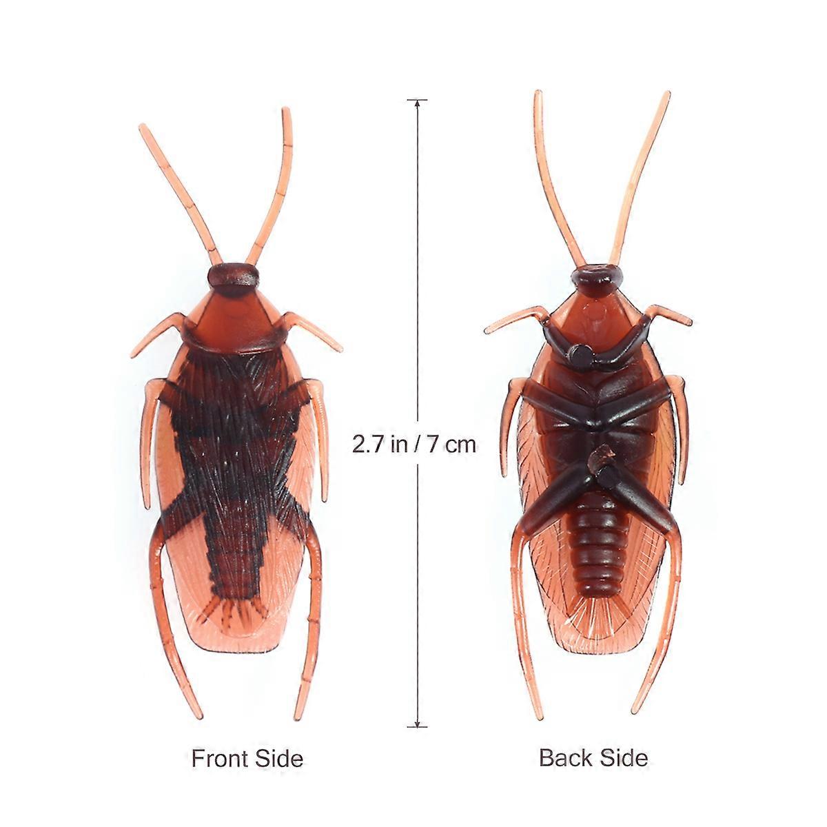 Plastic Fake Look Real Cockroach Bugs for Halloween 2Pcs Set