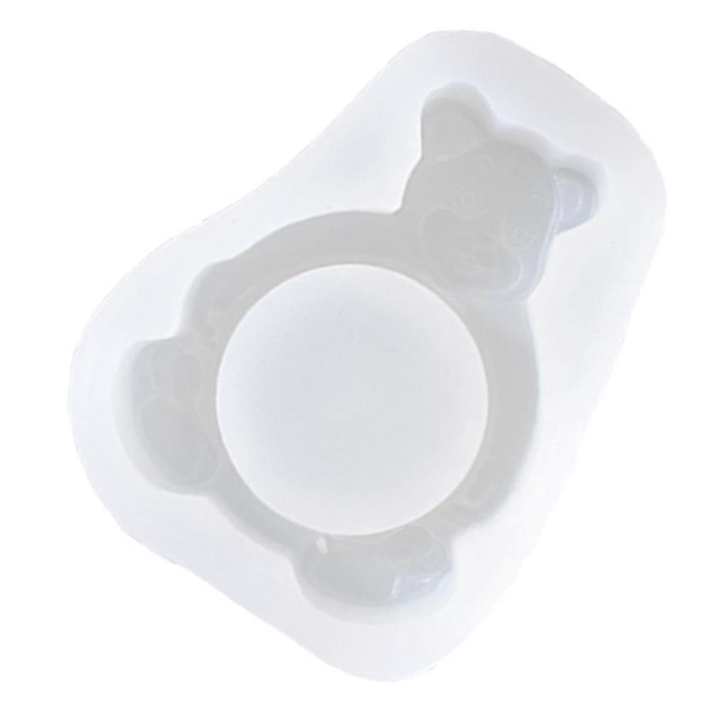 Candlestick Mold Bear Shape for DIY Use 2Pcs Silicone Candle Holder
