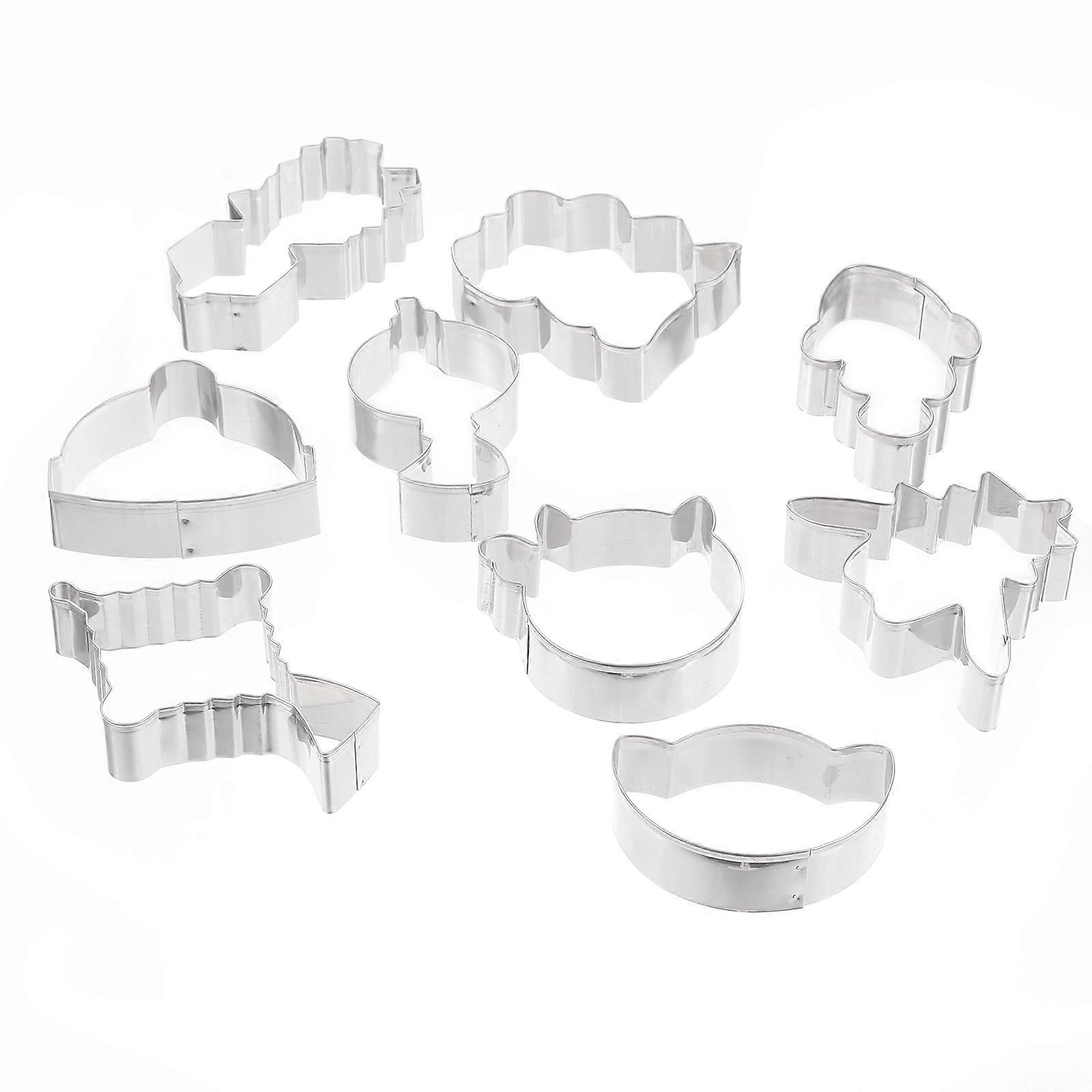 Stainless Steel Cookie Mold Biscuit Cutter for 9Pcs Baking Tools