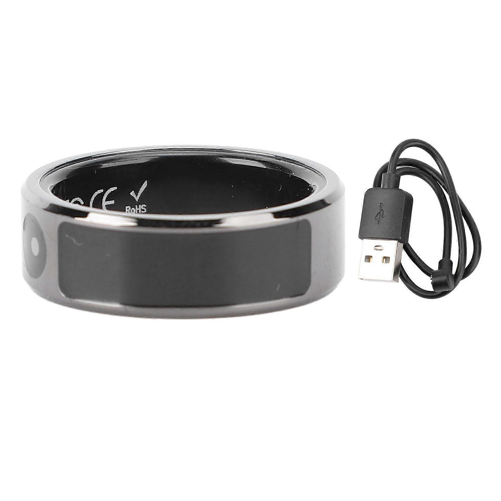 Smart Finger Fitness Tracker Color Screen Touch Page Turning Water Proof Circle Ring for Sports Size 8(17.7mm / 0.7in)