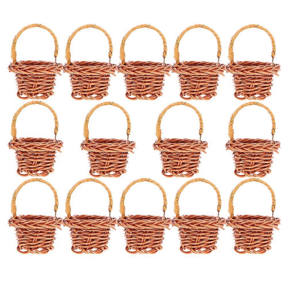 Flower Basket Mini Woven Basket for Storage 70Pcs Lightweight Handheld Rustic