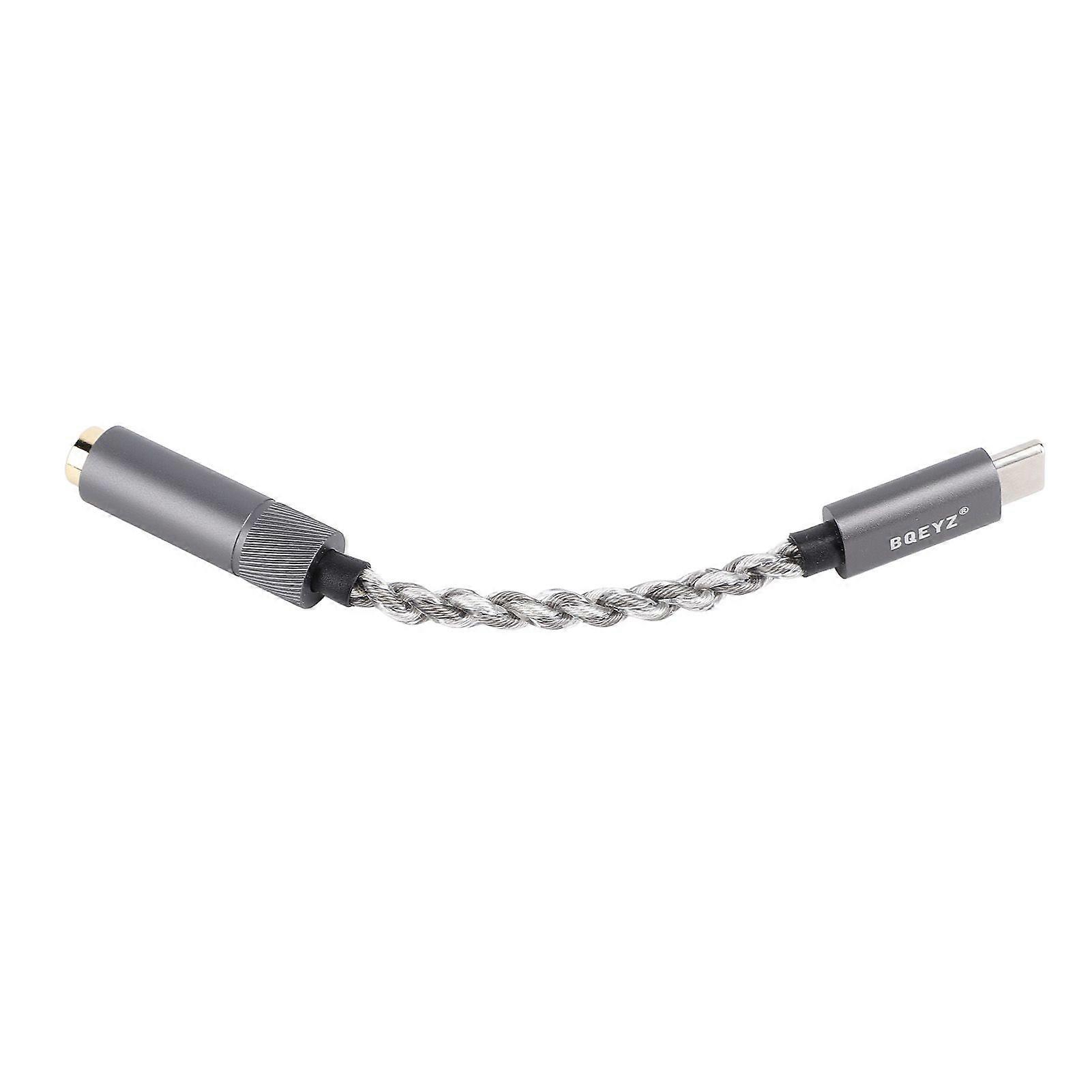 Type C to 4.4mm Headphone Jack Adapter Cable CX31993 Chip Cooperized Silver 384KHz/32bit Type C to 4.4mm Sound Adapter Cable 120mm