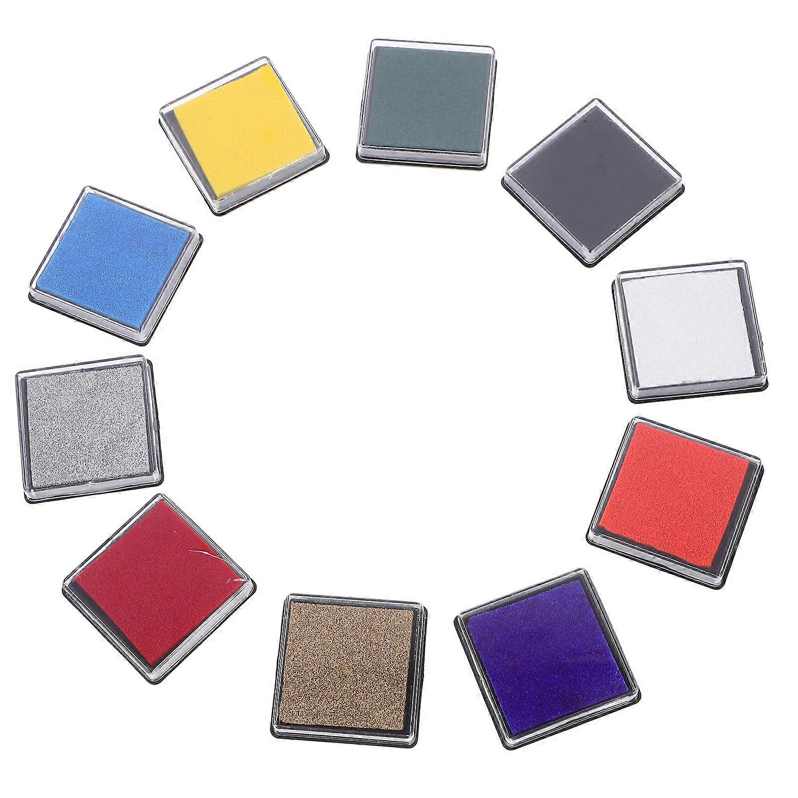 Assorted Color Ink Pad For Kindergarten Activities Finger Painting Training 1.6X1.6X0.8In Multi-Functional 20Pcs