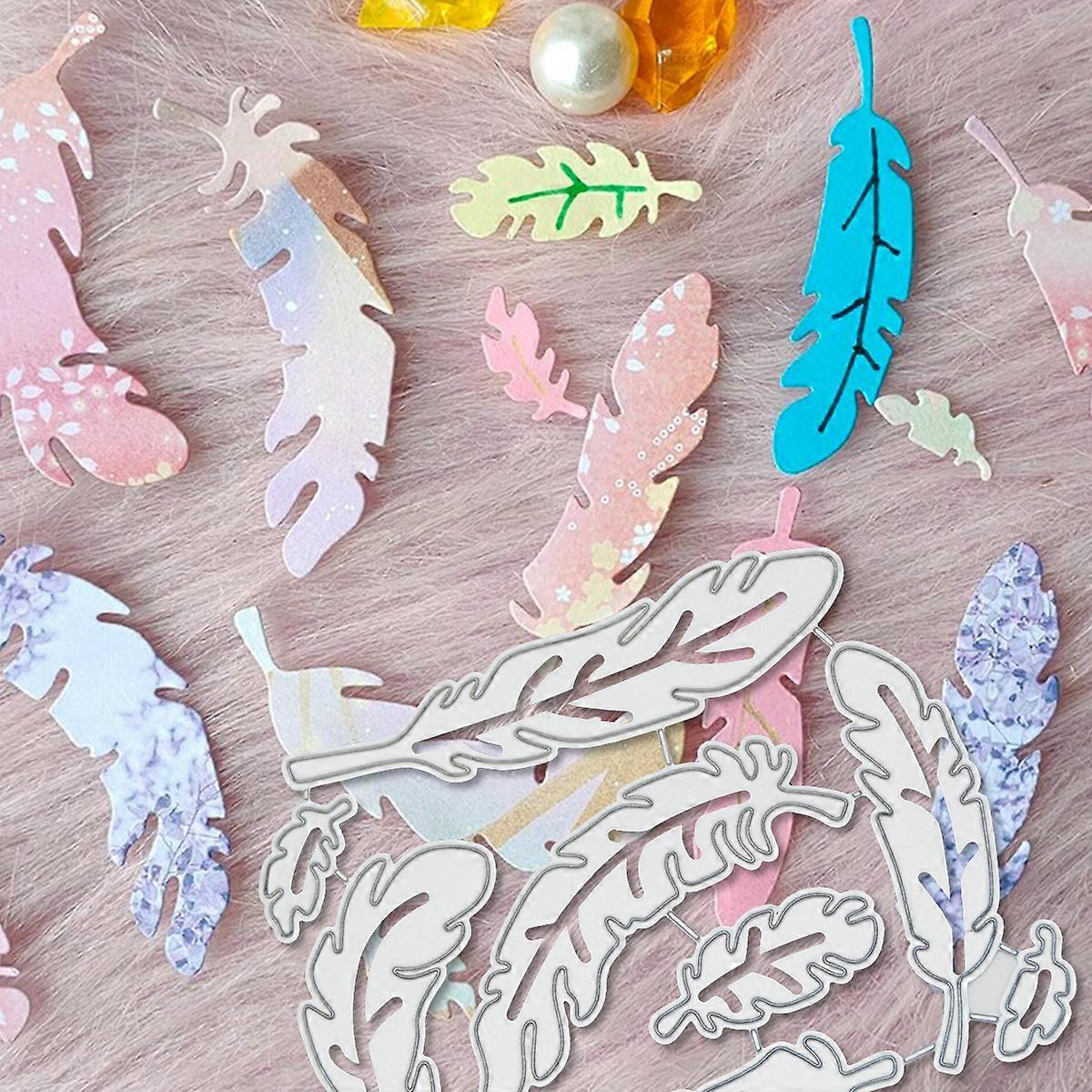 1PC Feather Metal Cutting Dies Die-cut Crafts Stencil Tool for DlY Handmade Scrapbook Cards