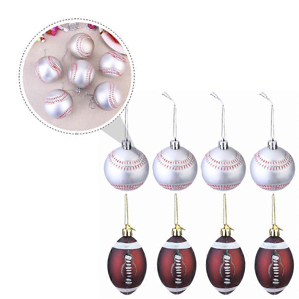 Christmas Tree Hanging Balls with Sports Design for Party 1Set Set