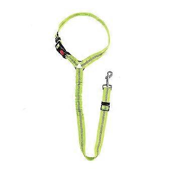 Câble de ceinture de voiture de siège de chien réglable pour les harnais de retenue de sécurité de voyage vert