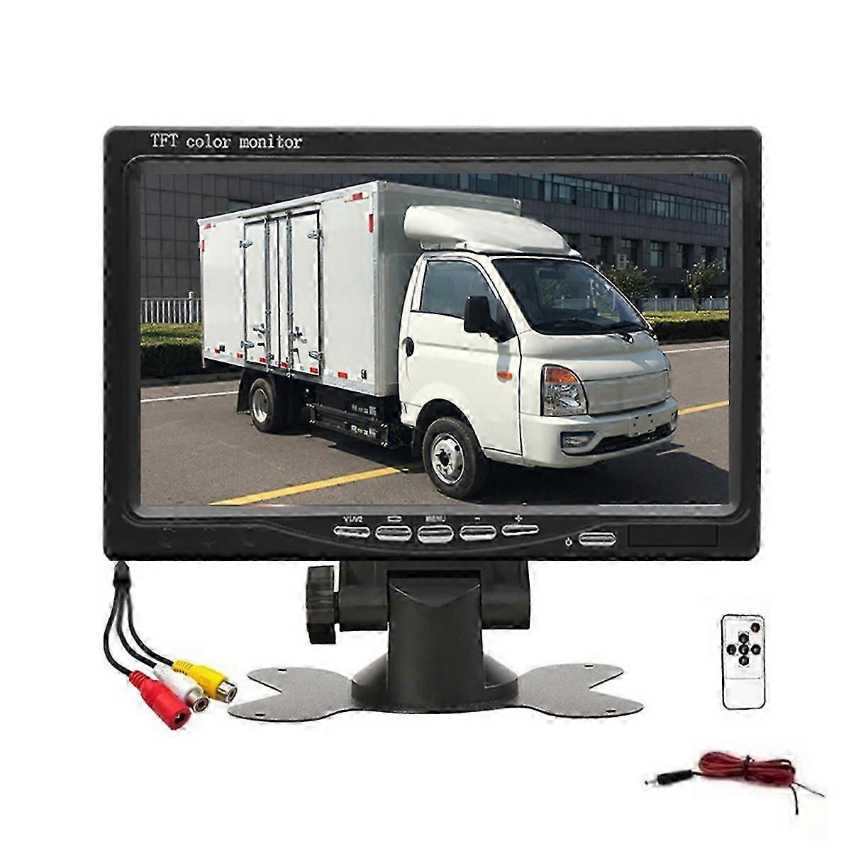 12V-36V 7inch Car Monitor 16:9 800x480 LCD Rearview Monitor with 2 Way Video Input for Rear View Cam