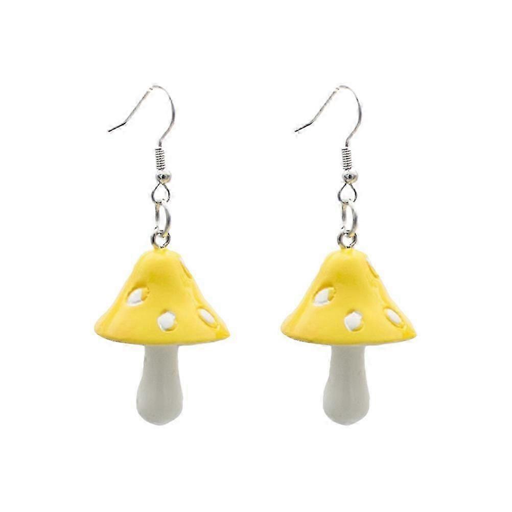 1Paire Simulé Champignon En Forme Boucles D’oreilles Pendentifs Créatifs Femmes Bijoux