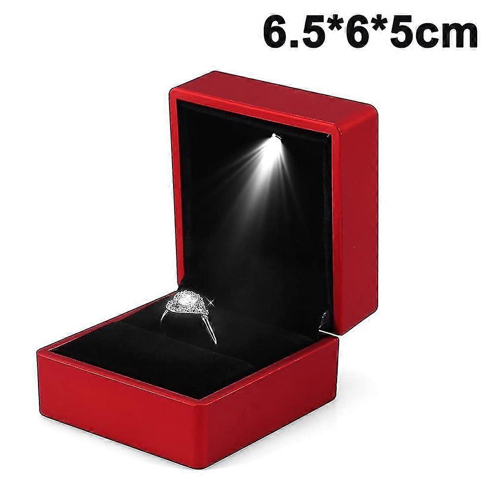 Jewelry Ring Box Case With Led Lighted Up