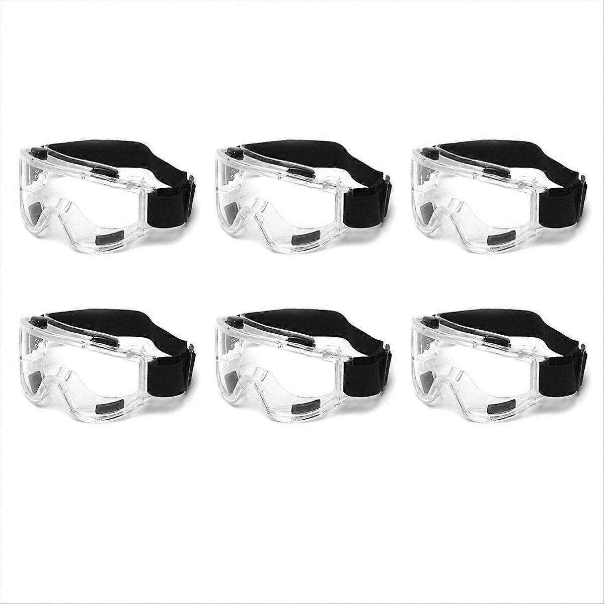 6PCS Safety Goggle Anti Splash Dust Proof Work Lab Eyewear Eye