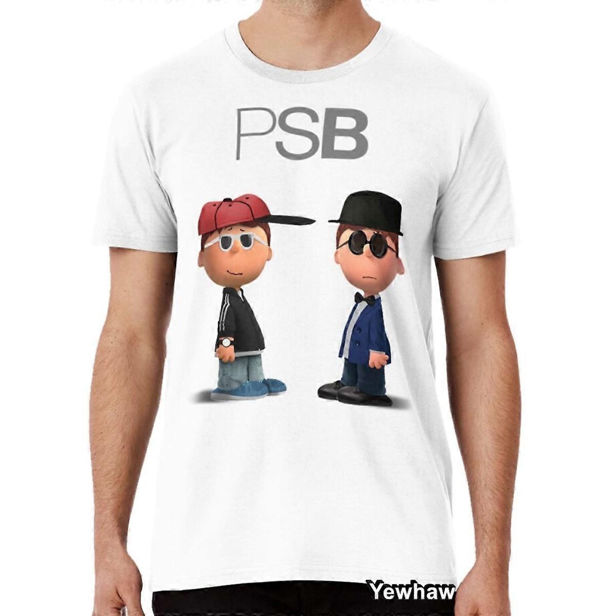 קריקטורה PSB חולצת טריקו חנות חיות מחמד בנים מוסיקה 80s פופ