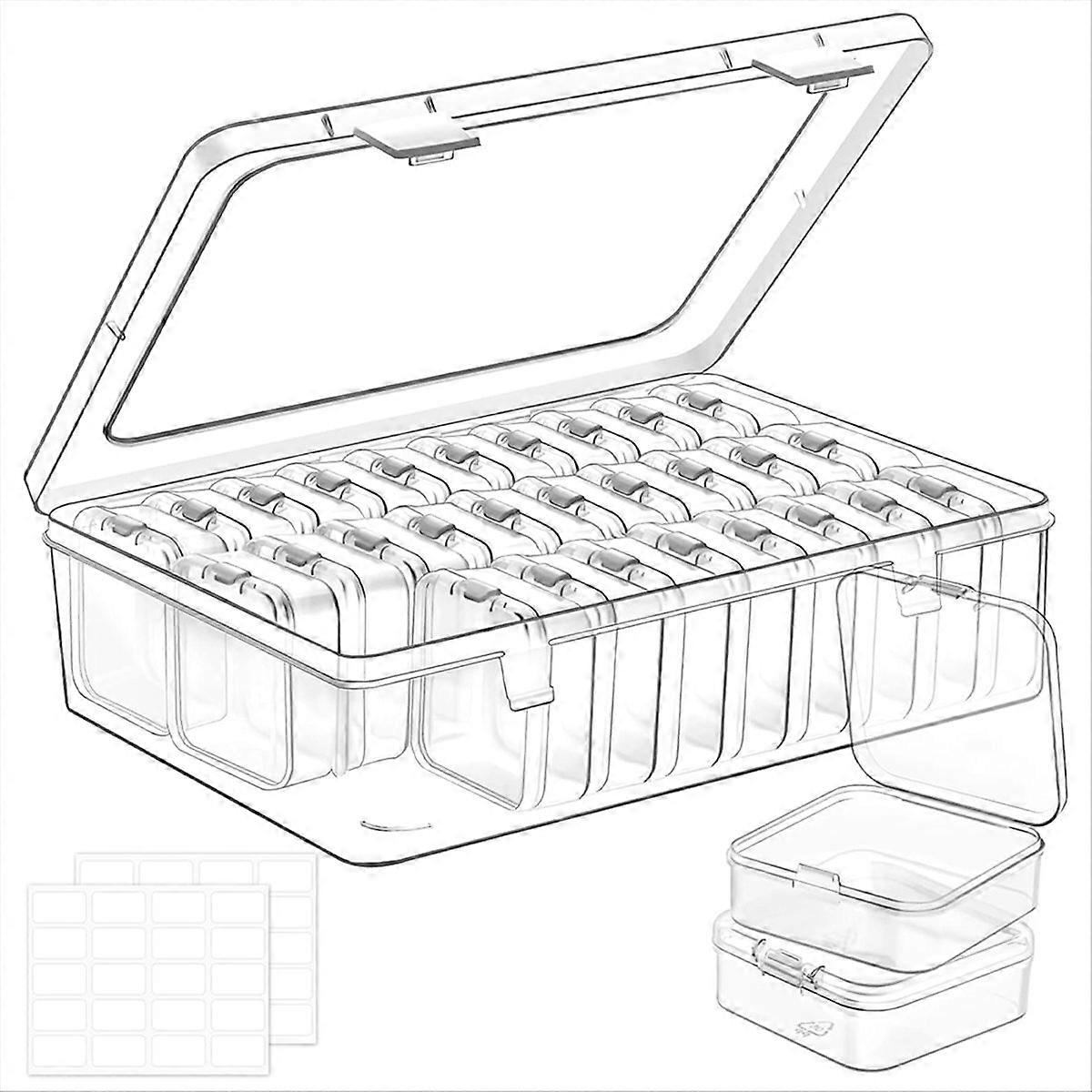 Small Bead Organizers,Plastic Storage Cases, Clear Craft Containers