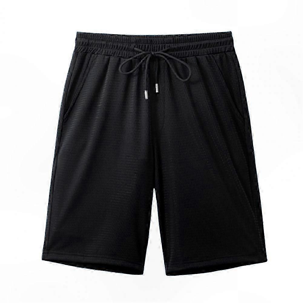 Knee-Length Quick-Dry Shorts for Men with Drawstring Waist