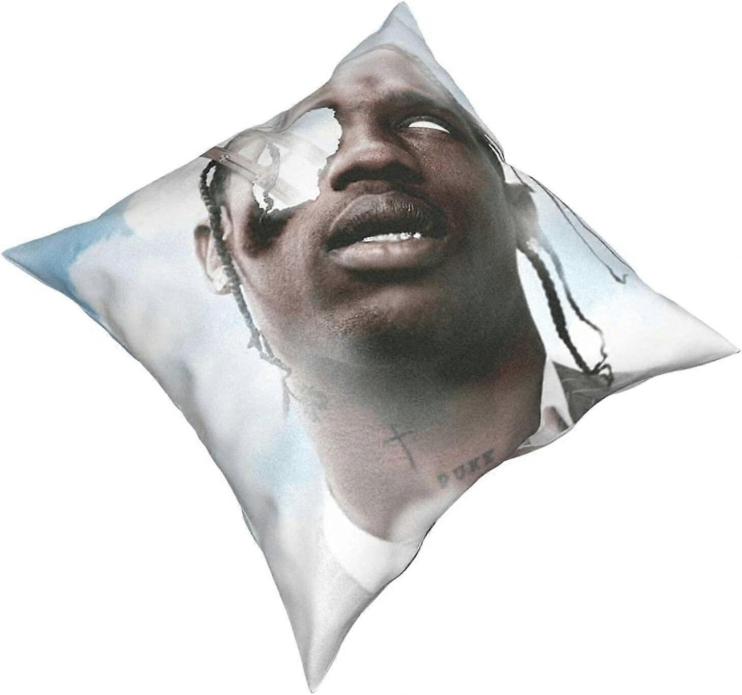 y200トラビス部屋で最も高いタペストリー枕カバーファッションスクエア枕カバークッションカバー装飾スロー枕カバー18×18インチ45×45センチメートル-TB1700