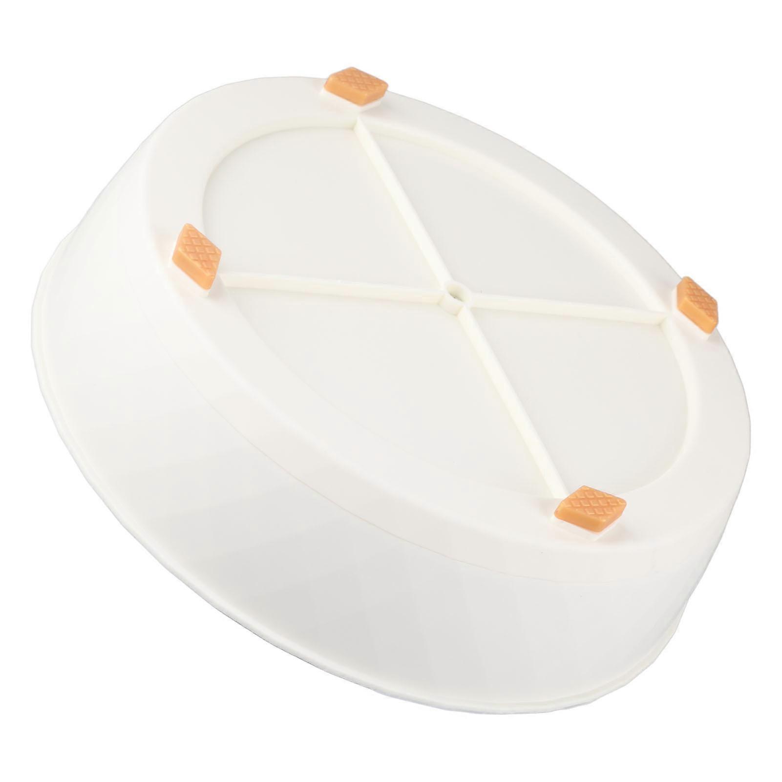 Kitchen Turntable Spin Round Tray 360 Degrees Rotating Non Skid Multifunctional Spice Organizer for Cabinet Pantry Refrigerator Countertop White 