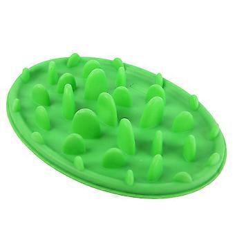 2025 Bol portable en silicone pour animaux de compagnie, plaque de léchage anti-suffocation pour chats et chiens, vert, 24,5 * 18 * 3 cm