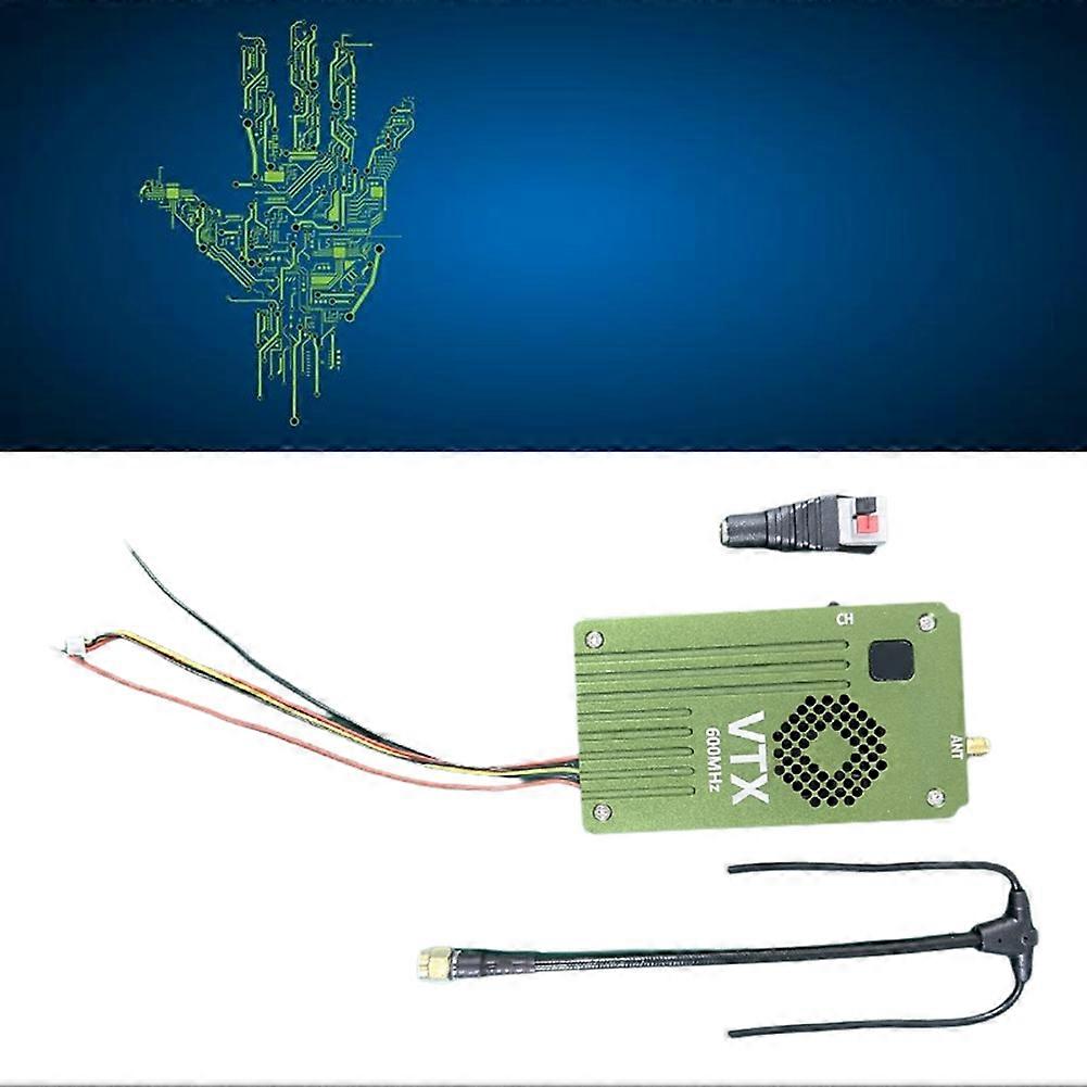 8W VTX 600Mhz Video Transmitter High Power Long Range Video Transmitter for RC FPV Drone