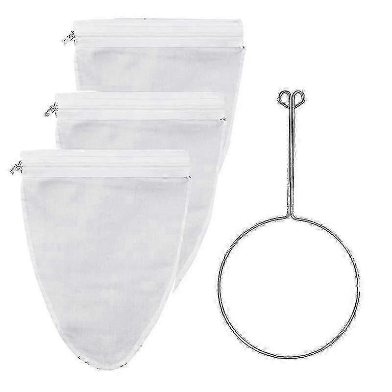 Ultra Fine Mesh Strainer Bag With Zipper,strainers Fine Mesh With Reinforced Frame And Sturdy Handl