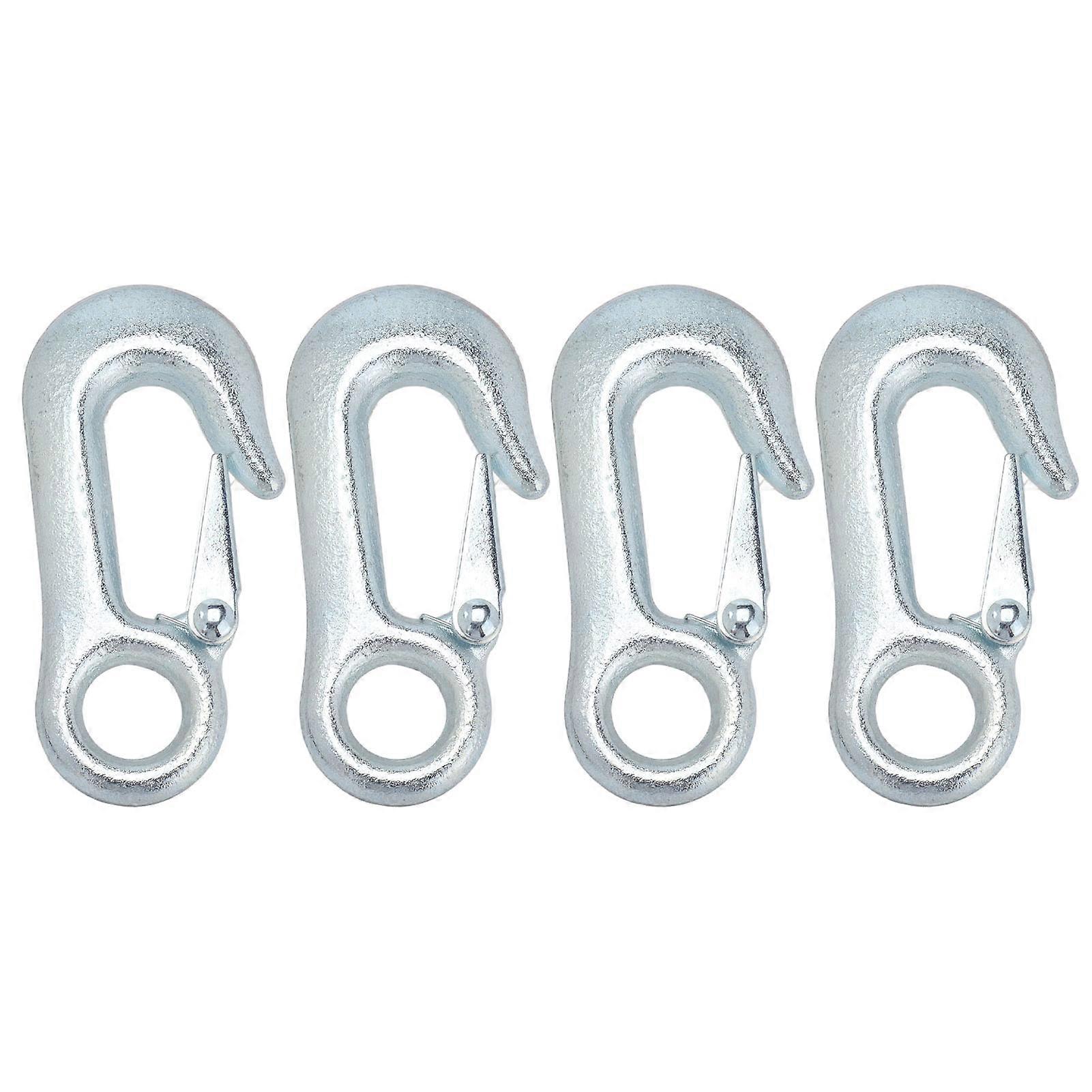 4Pcs Winch Hook Galvanized Clevis Slip Set Kit with Safety Latches for Trailer Ship