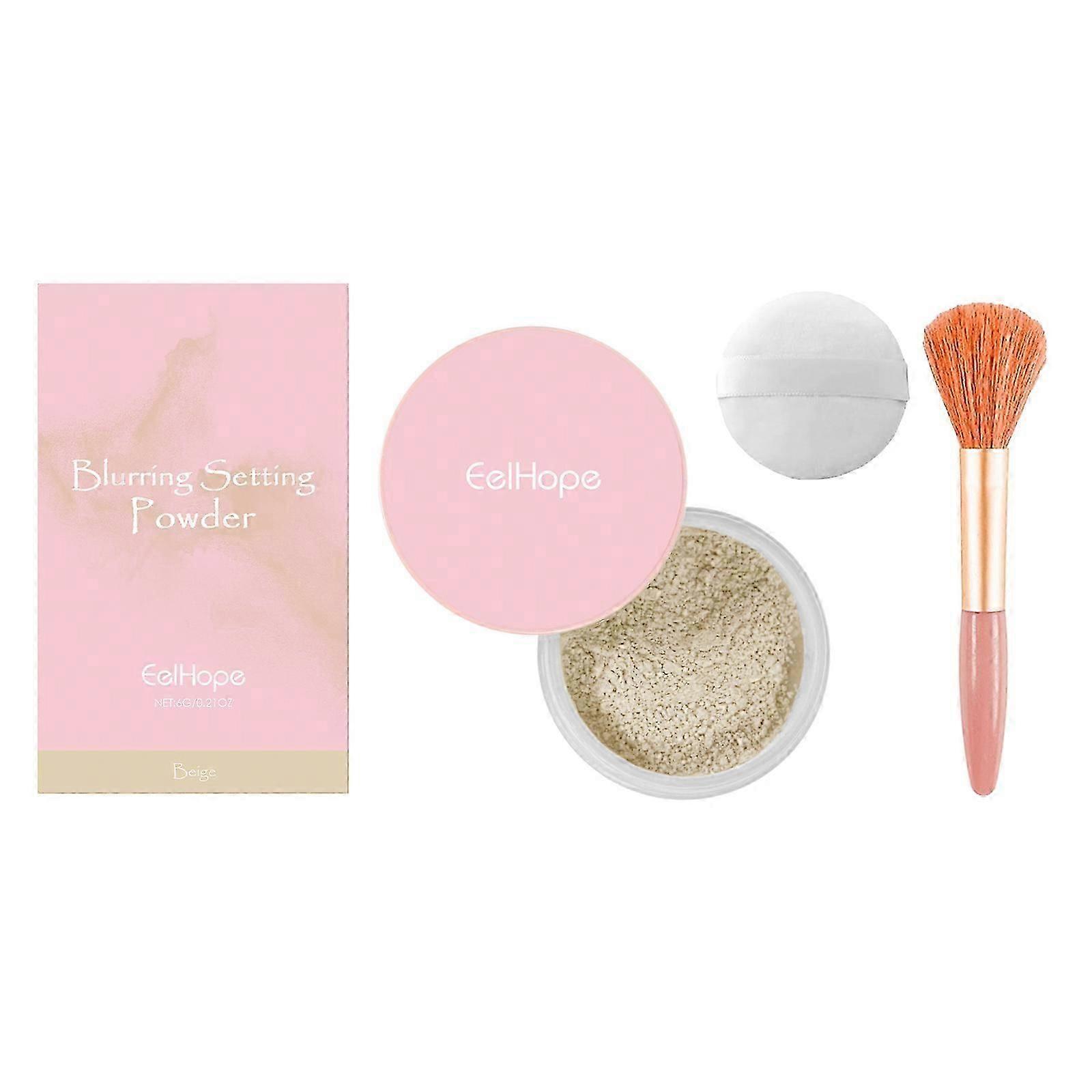 Setting powder with brush Natural Makeup Light