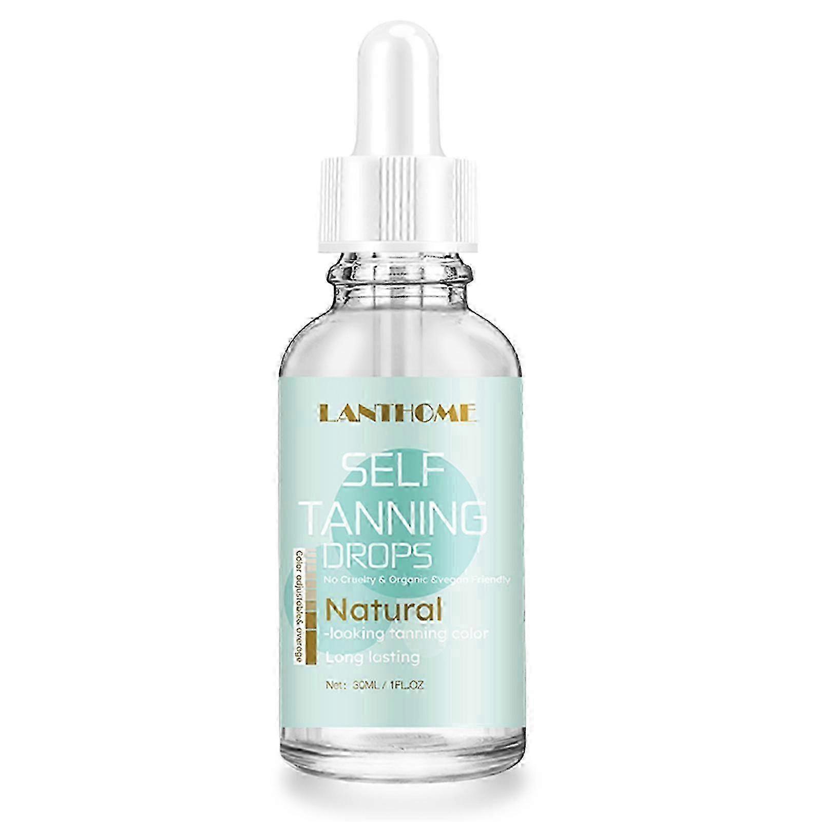 LANTHOME 30ml Self Tanning Drops Non-sticky Quick Tan Color Adjustable Average