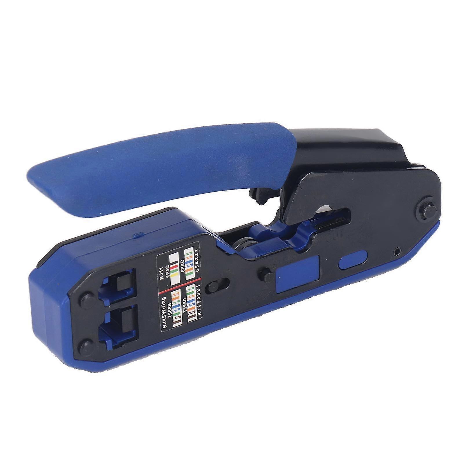 RJ45 Crimping Tool Wire Terminal Crimper Stripper Kit for Cat5 Cat5e Cat6 Pass Through Connector