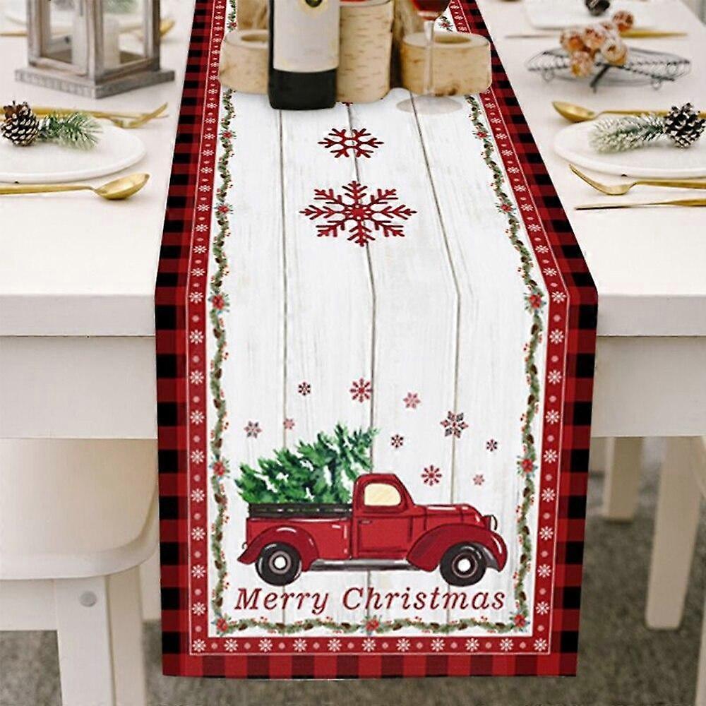 Christmas Printed Table Cloth Christmas Decorative Table Cloth For Home Xmas Ornaments Happy New Year Tablecloth Xmas