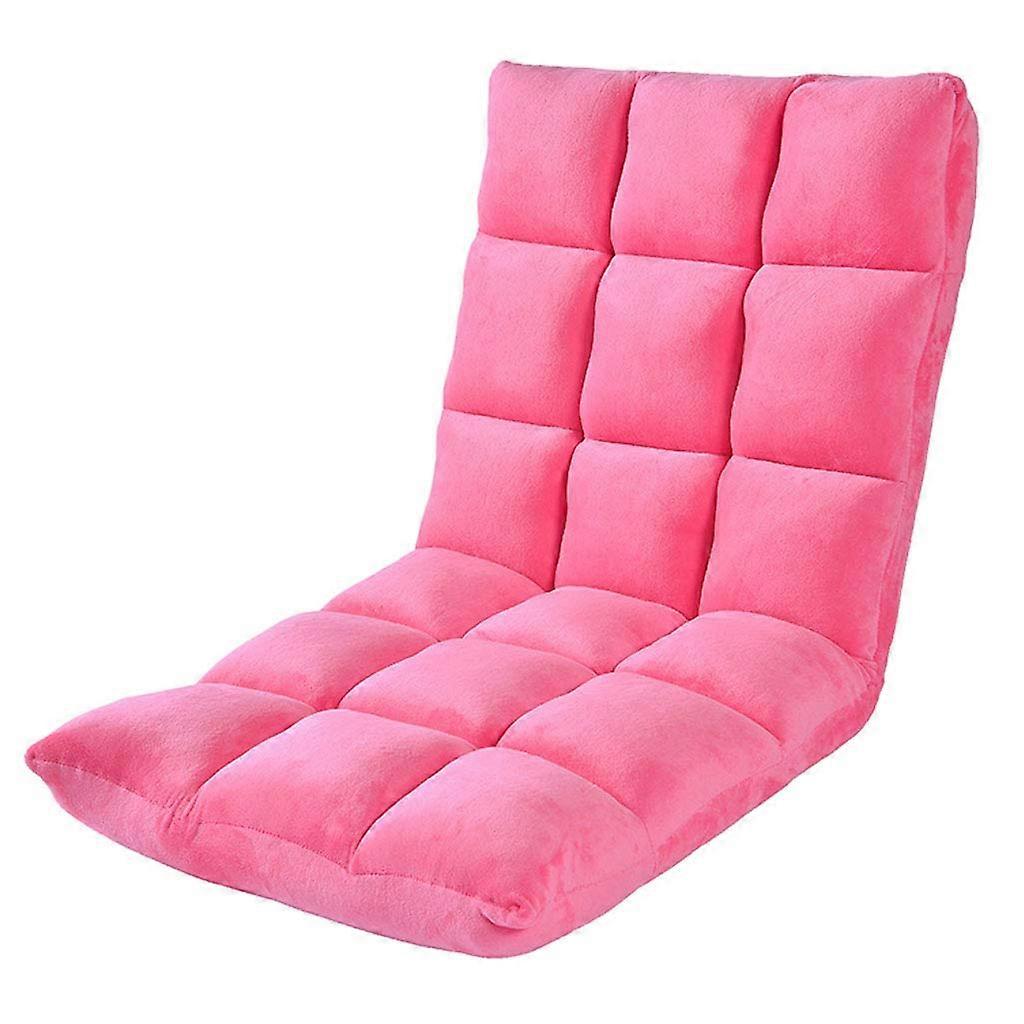 Folding Floor Sofa 6Position Adjustable  Resilience Sponge For Balcony Bay Window 55cm Wide 110cm Long Rose Red