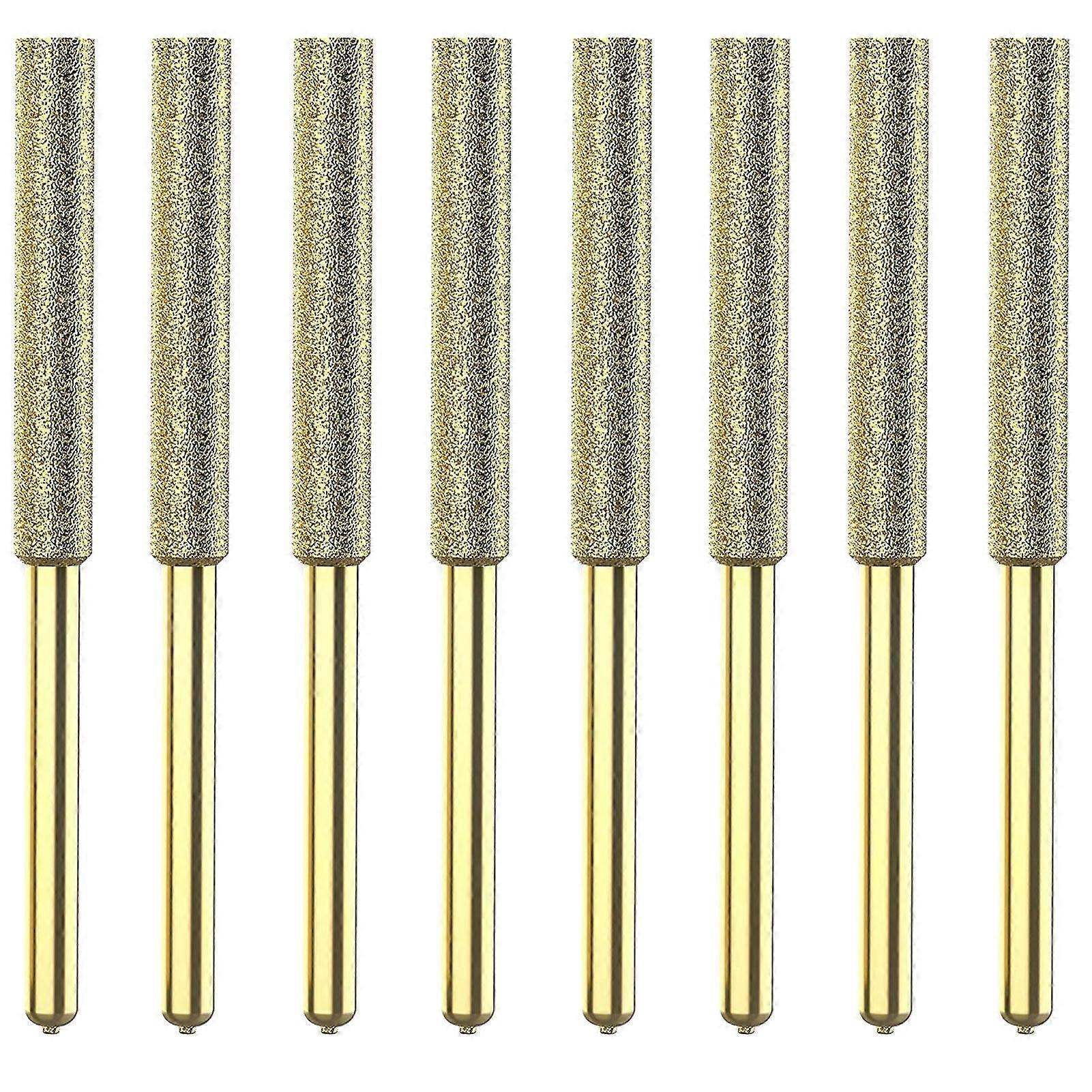 8Pcs Chainsaw Bits Titanium Plated Diamond Sharpener High Hardness Electric Chainsaw File