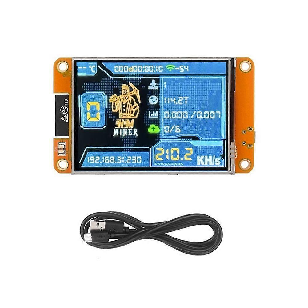 NMMiner NerdMiner 235KH/S Harshrate Bitcoin Crypto Solo Lottery Miner 2,8-palcový inteligentný displej Upgrade