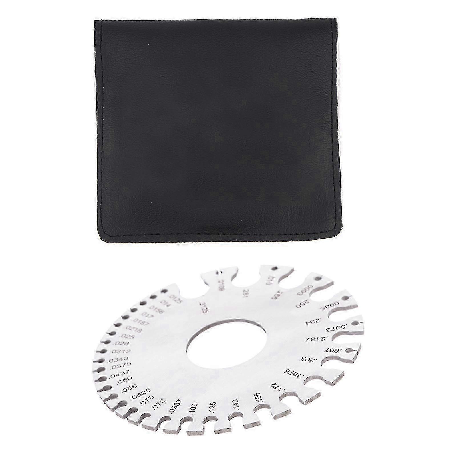 Stainless Steel Double-Sided Round Wire Gauge - Premium Quality Measuring Tool for Thickness Detection