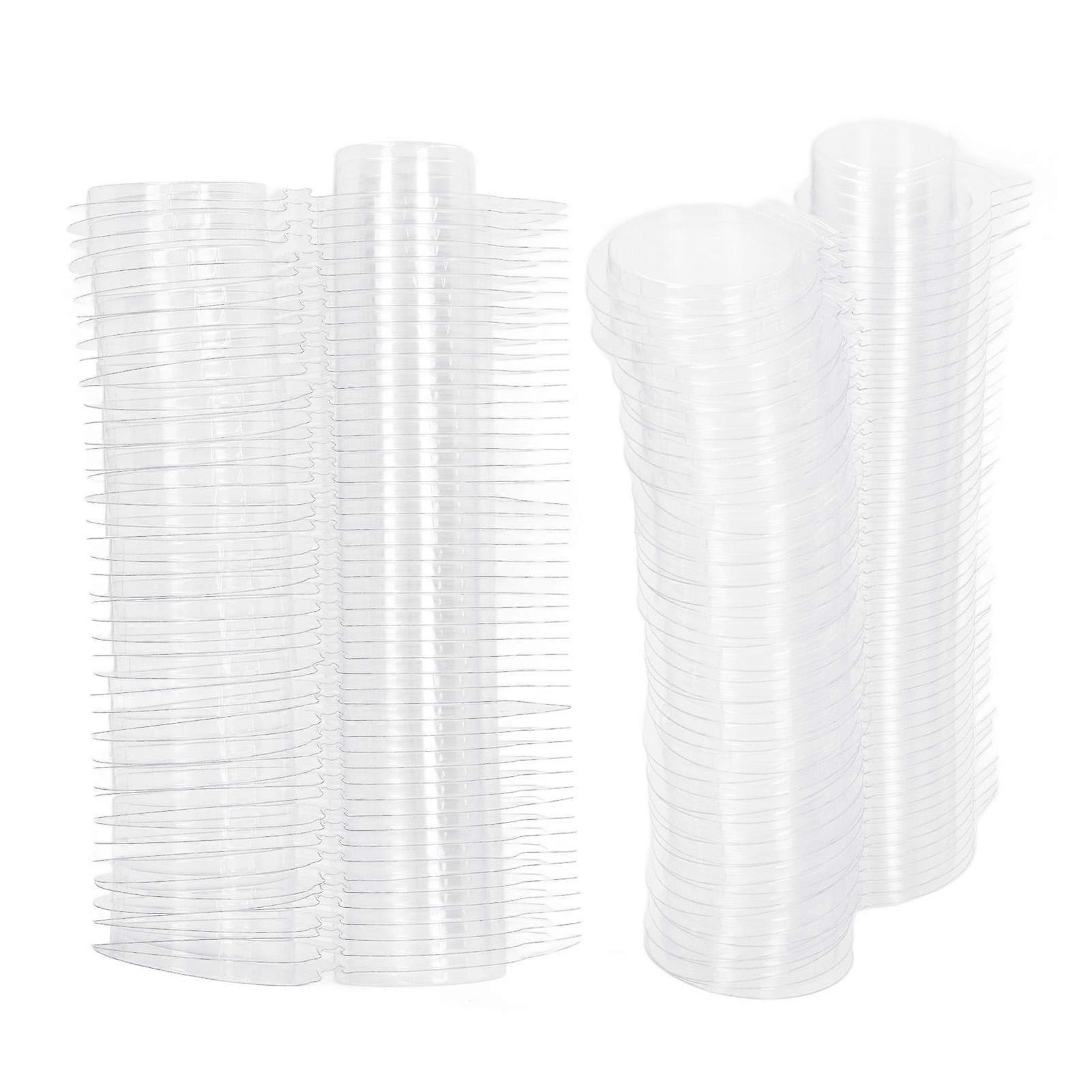 100PCS Wax Melt Molds Calmshell PET Separate Transparent Hanging Hole Empty Wax Melt Container for