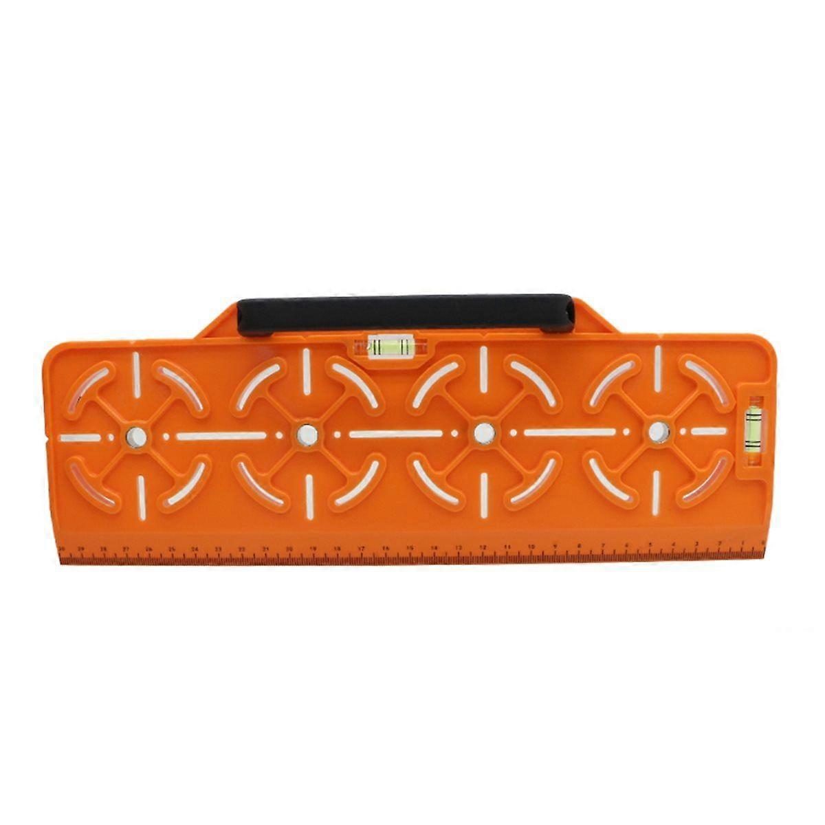 Drilling Template with Spirit Level and 30 cm Ruler- for Sockets/Flush-Mounted Boxes with Hanld- El