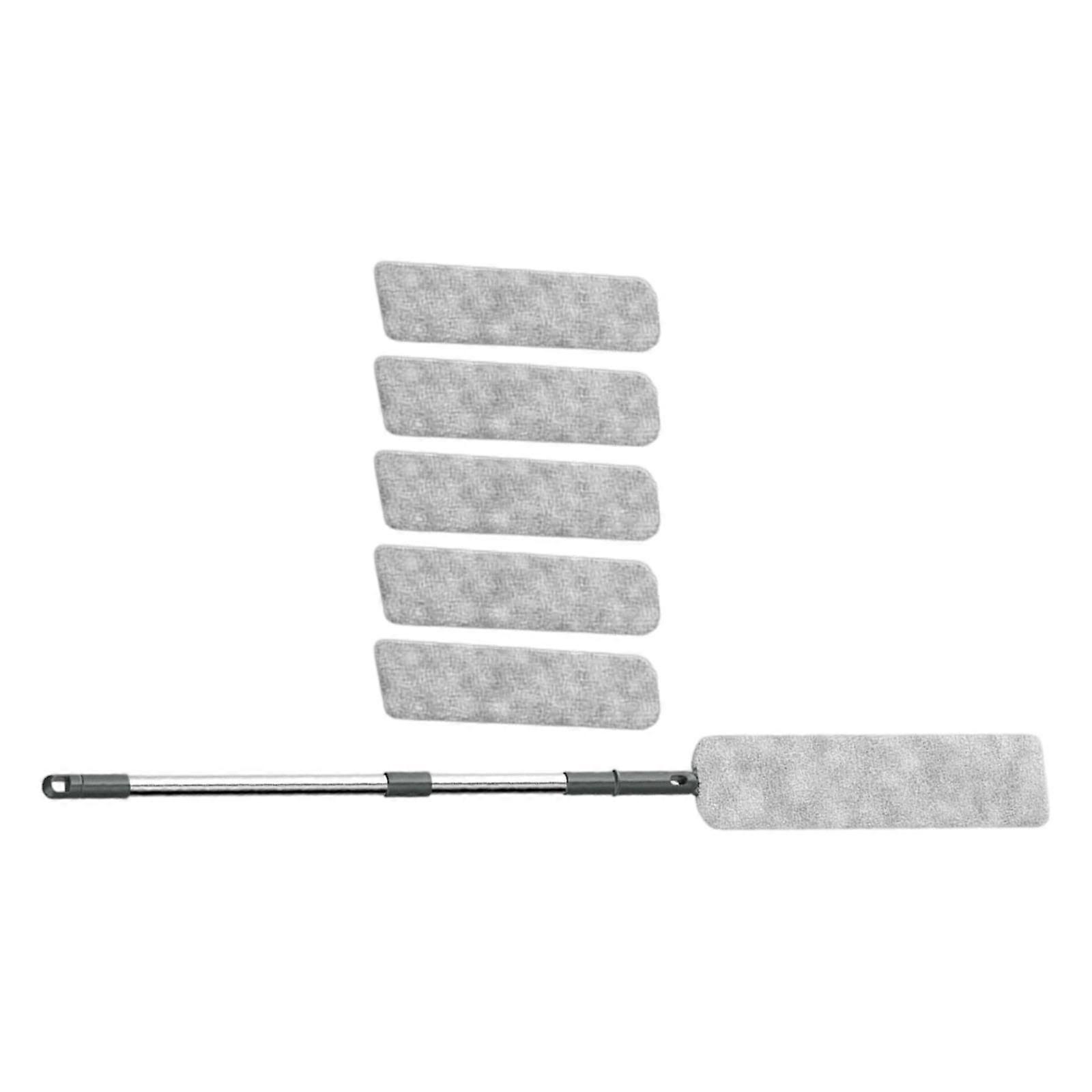 Flexible Flat Duster Cleaning Tool Detachable Handle MultiSurfaces Dusting Brush Home Use Multicolor