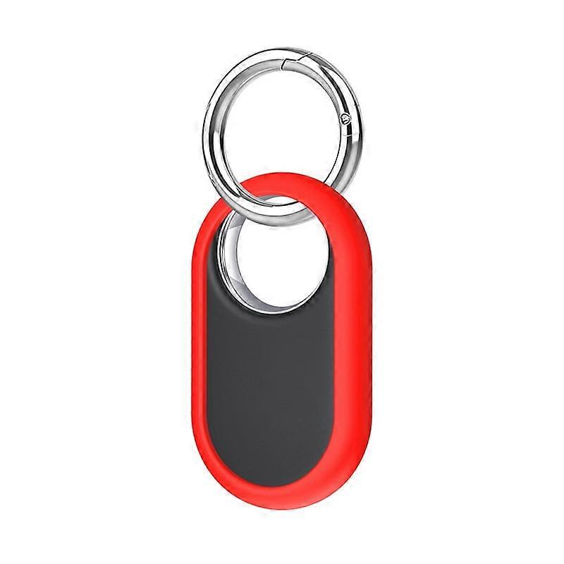 Half Pack Protective Case For compatible with Samsung Galaxy Smarttag 2 Tracker, Drop-proof Silicone Case Skin Protective Cover with Carabiner
