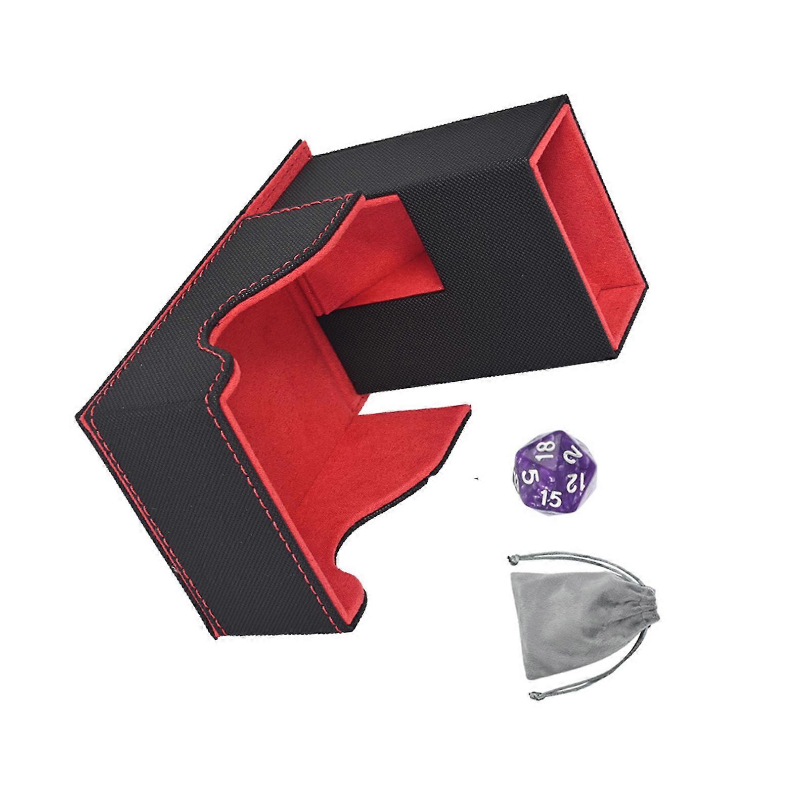 Compact Foldable Dices Roller Tower With Storage Bag for Tabletop RPG Game and Travel  Red