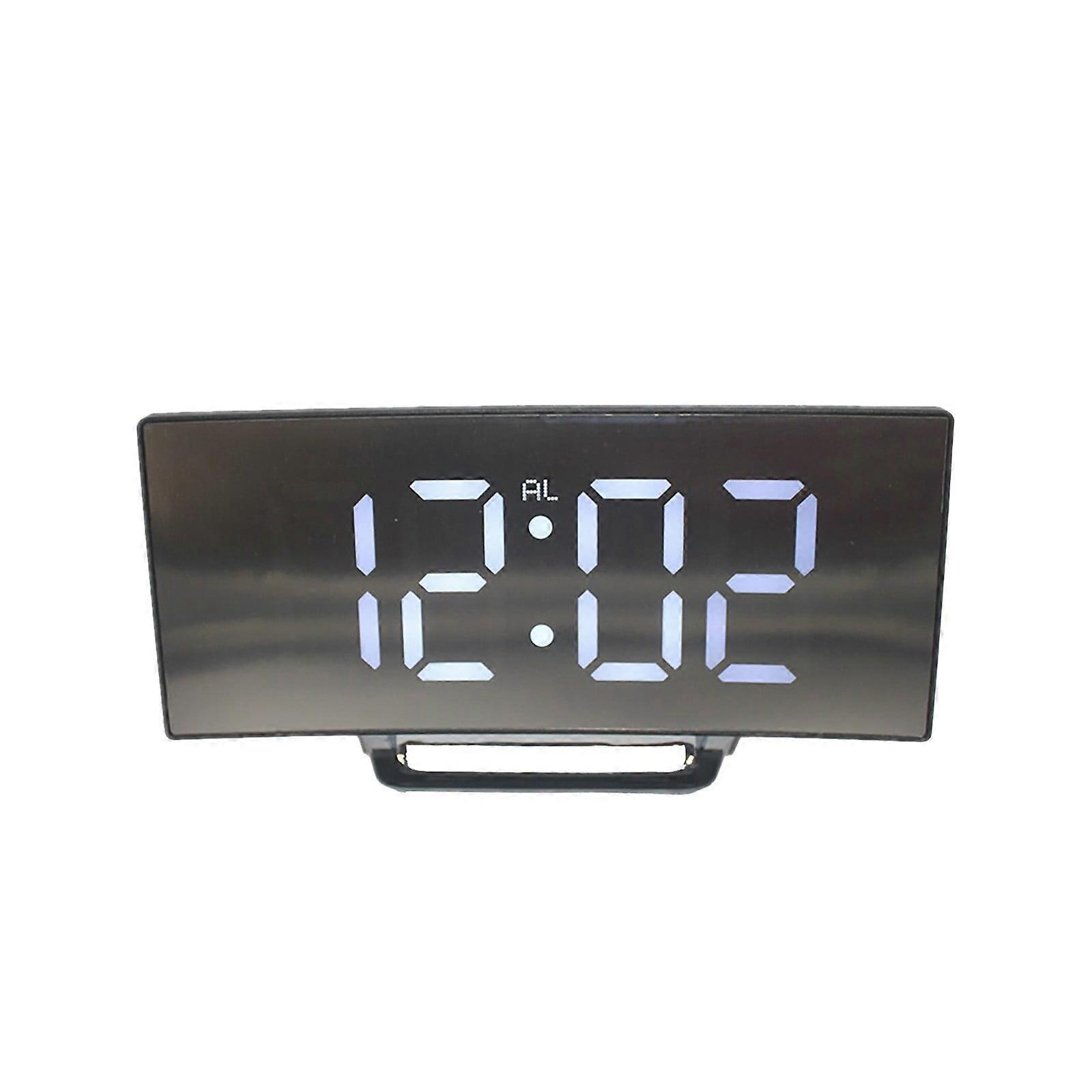 Clock Creative Curved Electronic Clock Large LED Clock Silent Alarm Clock