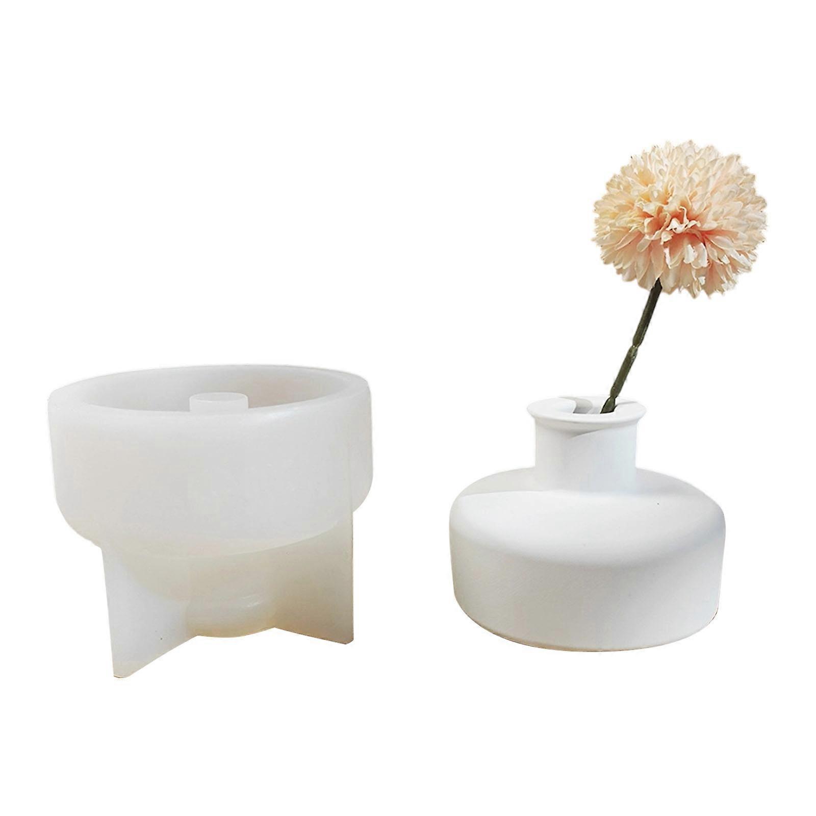 Recyclable Silicone Casting Molds Set Create Mini Gypsum Vases Flame Soap Making Multicolor