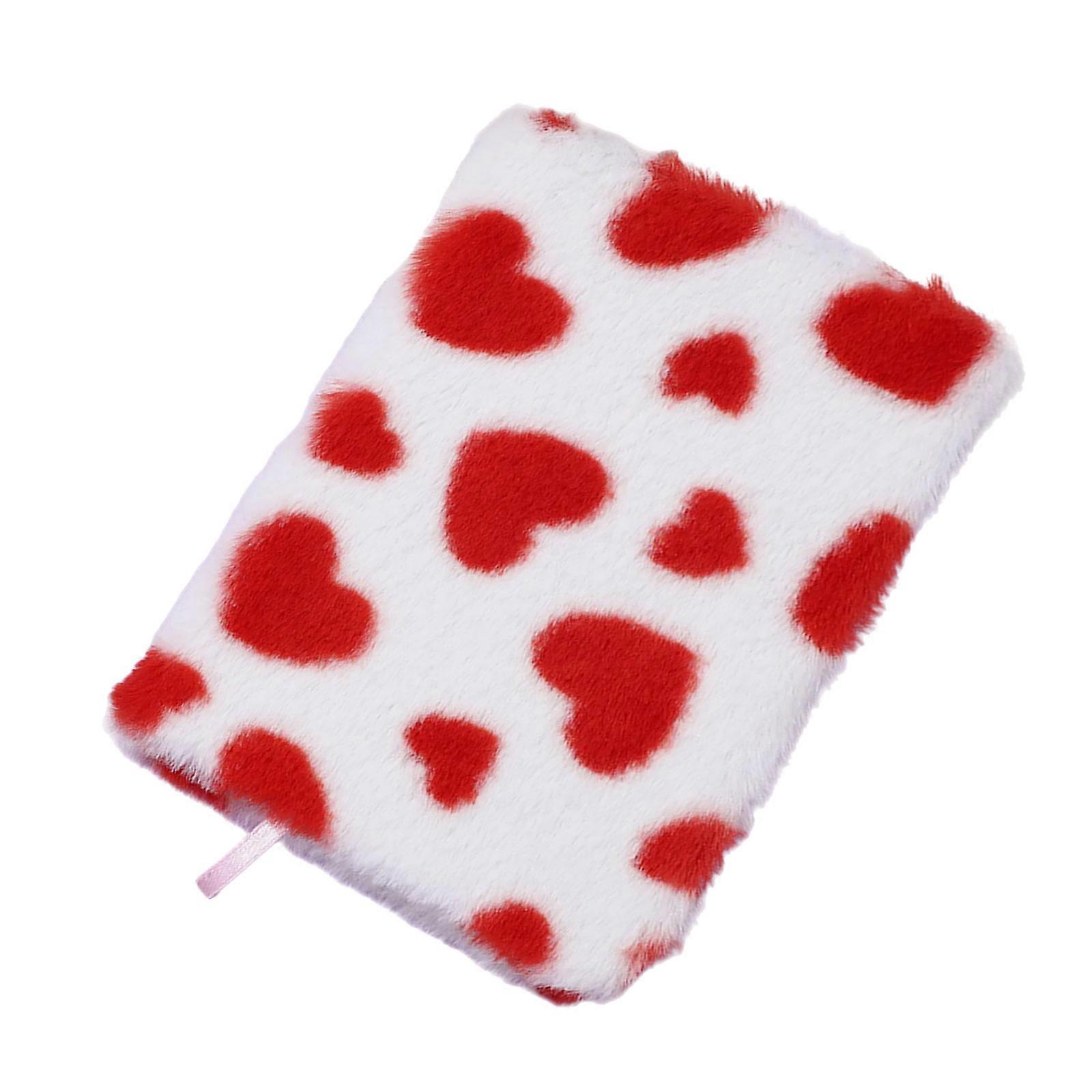 A 5 Aesthetic Notebook Lovely Plush Notebook Daily Notepads Journal Notebook Stationery Notebooks for School  Red