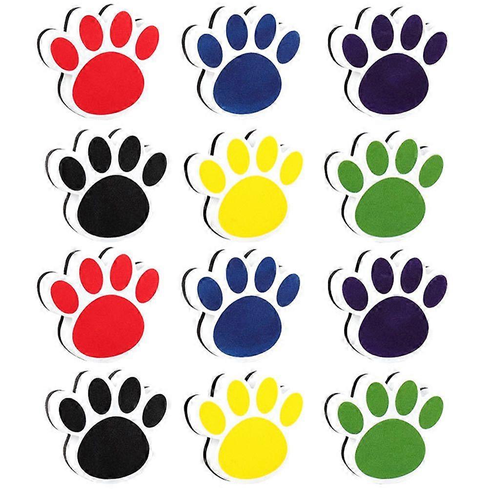 12Pcs Dry Erase Erasers Magnetic Whiteboard Erasers Cat Claw Dry Erase Eraser Reusable Whiteboard Eraser