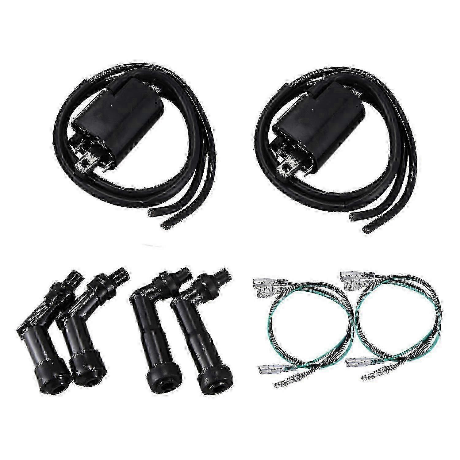 Ignition Coils and Spark Plug Caps Set for CB350F CB400F CB500 CB550
