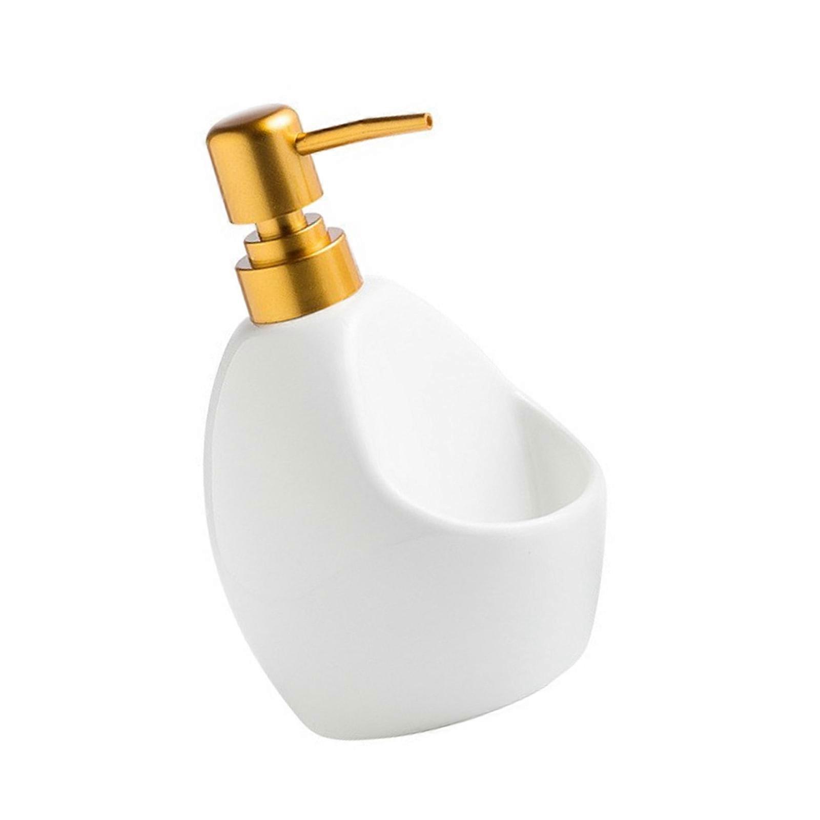 موزع صابون جمالي حديث ، زجاجة محمولة مريحة لموزعات الصرف الصحي اليدوية مانعة للتسرب للأطفال البالغين أبيض