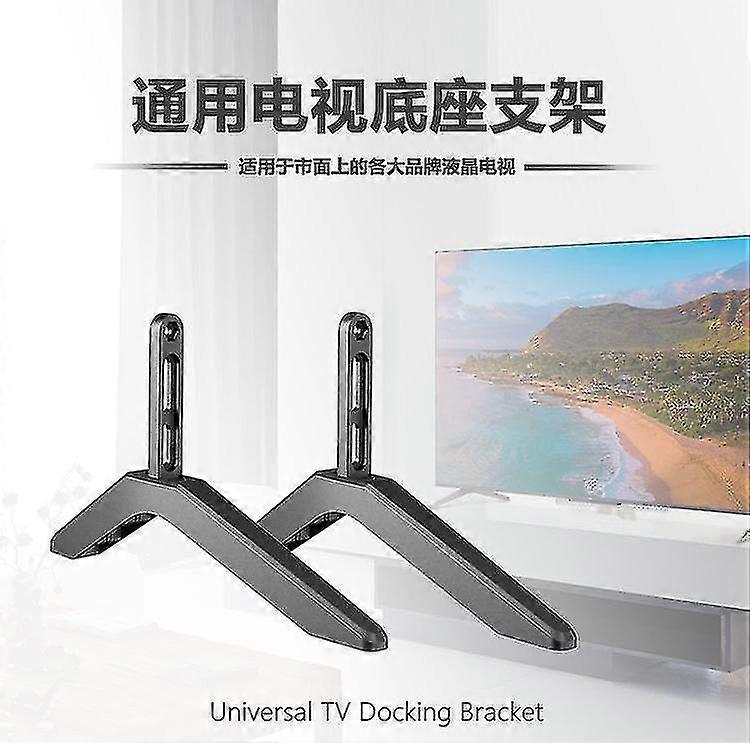 Table holder for universal 32-65 inch TVs with adjustable metal bracket