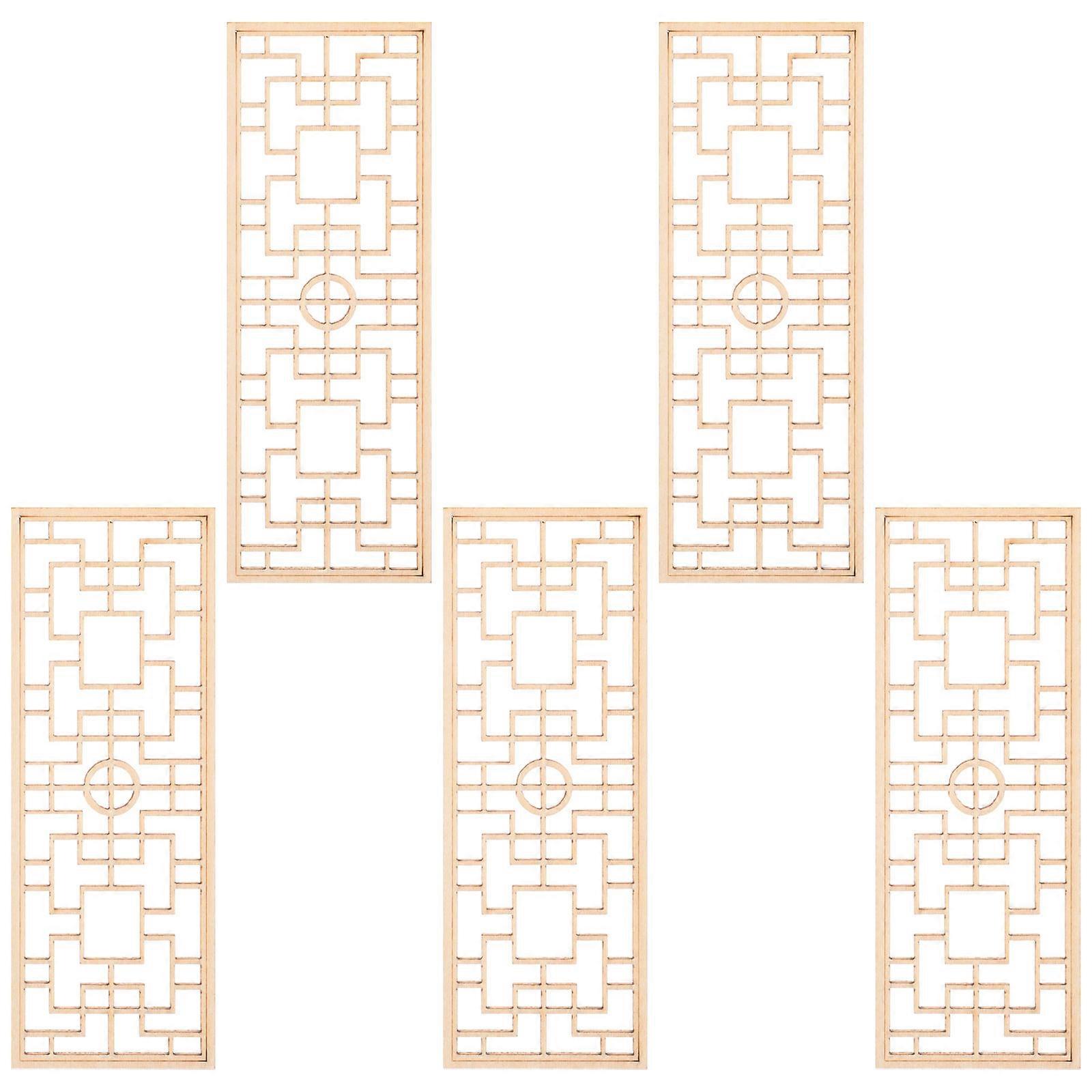 Decorative Miniature Screen Model Accessory Designed For DIY Enthusiasts In Chinese Style Perfect For Sand Table Scene Building With 5Pcs Included