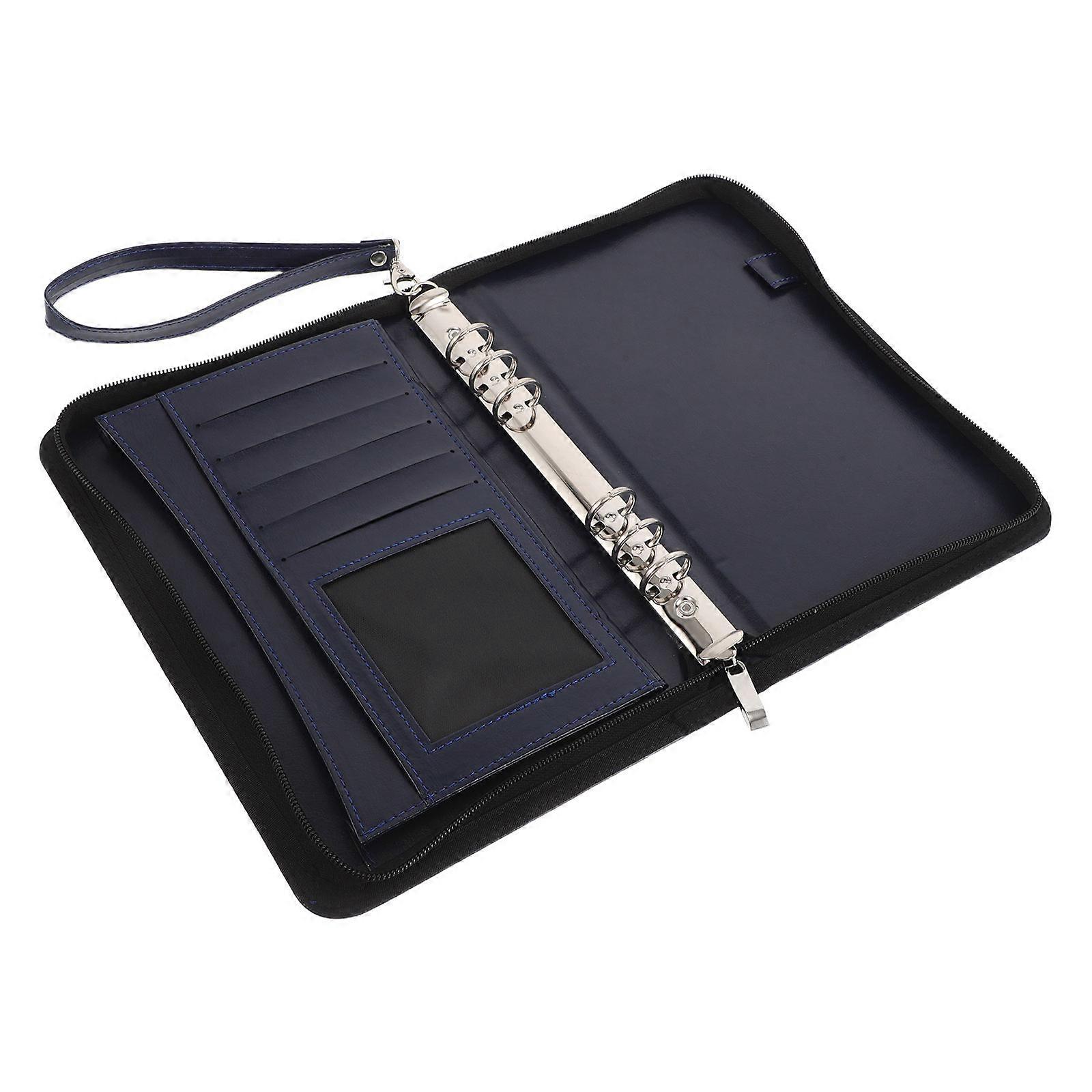 Refillable Loose Leaf Zipper Portfolio Binder for Office Use
