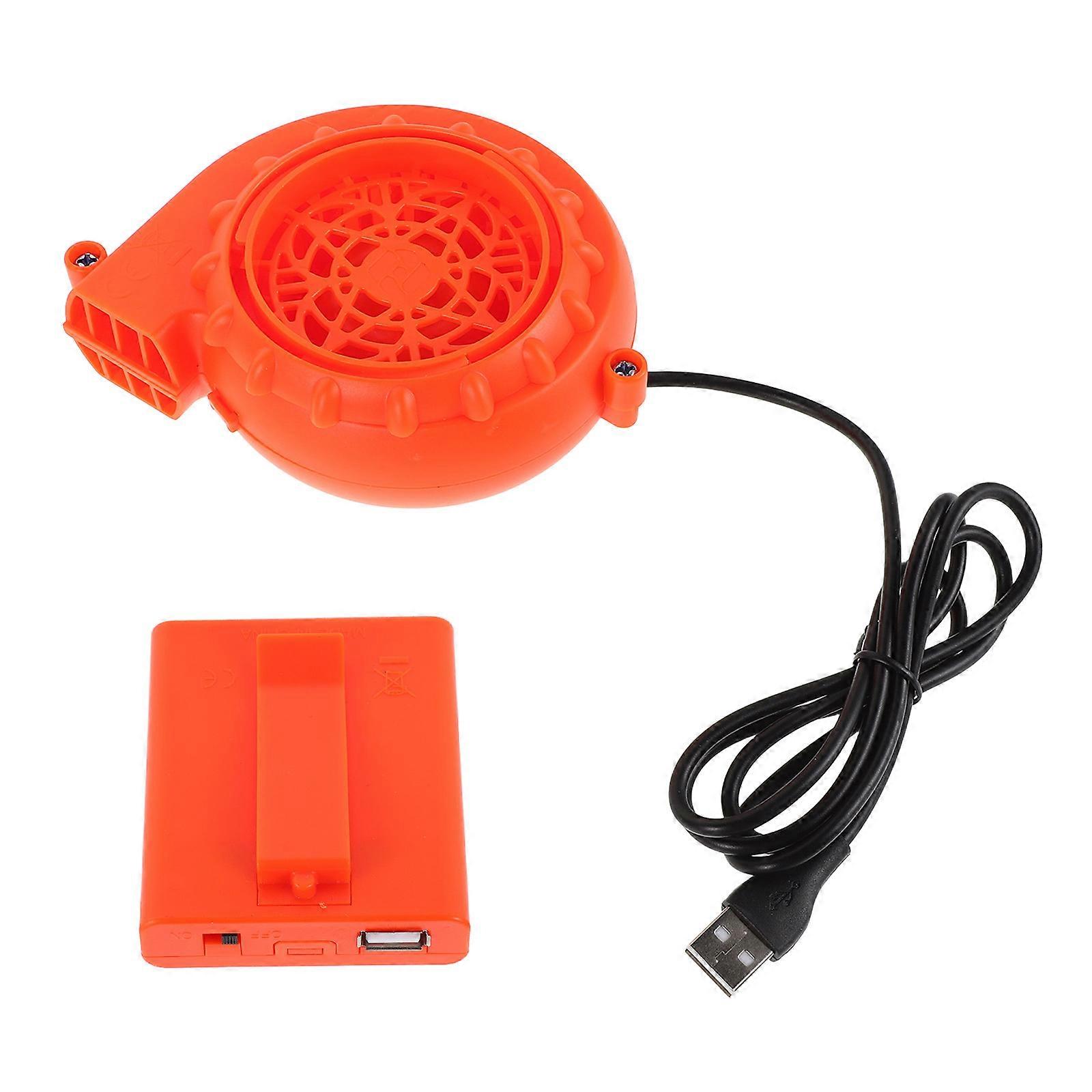 Inflatable Blower Mini Fan for Inflatable Costume 1Set Orange Plastic