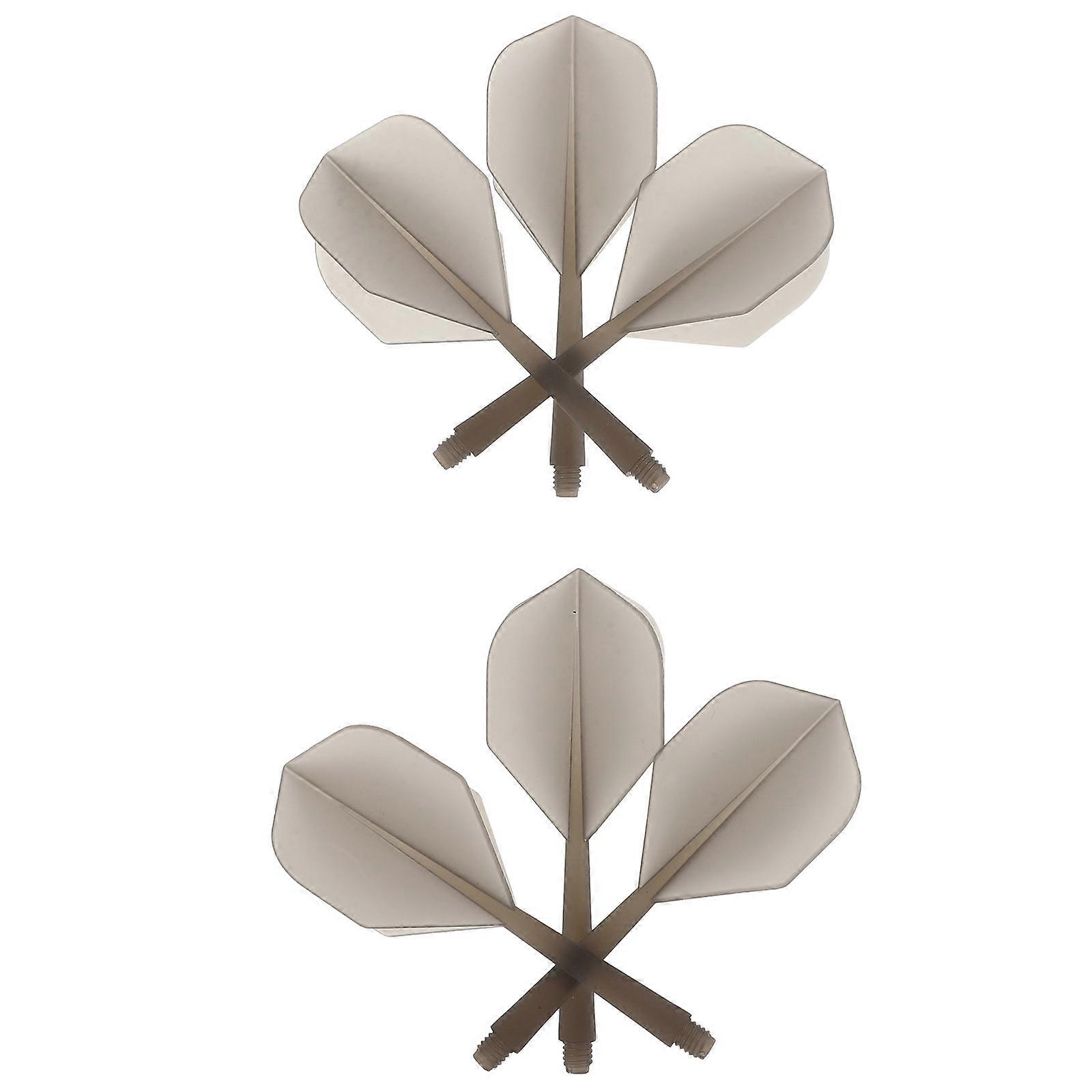 Acessórios de plástico para dardos com 10 peças de hastes.