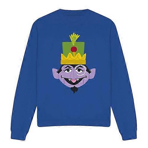 Sesame Street Unisex Adult Count von Count Nutcracker Christmas Sweatshirt